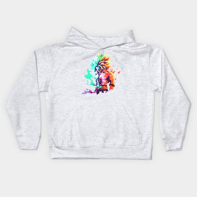 broly Kids Hoodie by skatermoment